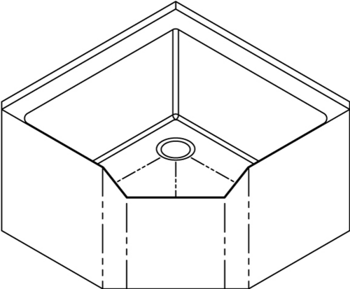 Advance Tabco 9-OP-44CDF 26.5" W x 26.5" D 16" H Stainless Steel Floor Mounted Mop Sink with Drop Front