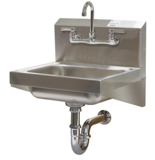 Advance Tabco 7-PS-57 17.25" W 20 Gauge 304 Stainless Steel Wall Mounted Hand Sink