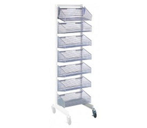 Quantum WS70-SS18AD-7S 18" W x 26"D x 74" H Single Sided Mobile Partition Wall Add-On Unit