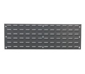 Quantum QLP-3612 36" L x 12" H Gray Enamel Heavy Duty 16 Ga. Steel Louvered Panel