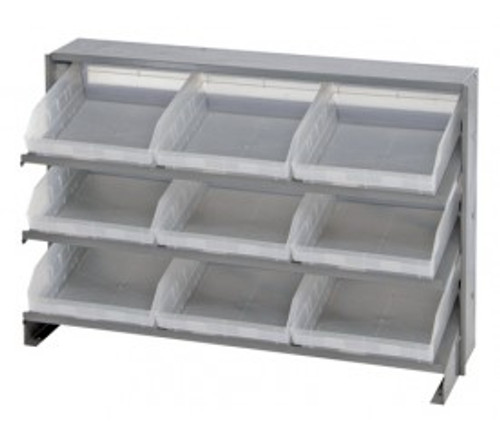 Quantum QPRHA-109CL 36" W x 12.5" L x 23" H Sloped Bench Style Pick Rack
