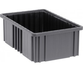 Quantum DG92060CO 16.5" L x 10.88" W x 6" H Black Dividable Grid Container