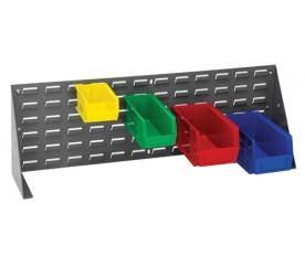 Quantum QBR-3612 36" L x 8" W x 12" H Gray Enamel 16 Ga. Steel Bench Rack