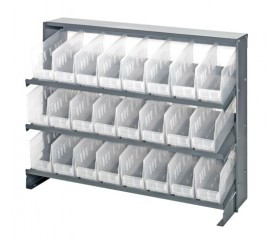 Quantum QPRHA-201CL 36" W x 12.5" L x 26.5" H Sloped Bench Style Pick Rack