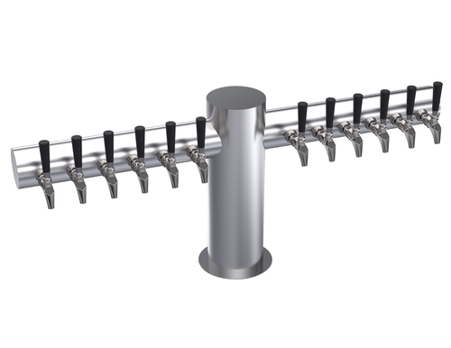 Krowne KMT-12S 12 Faucets Stainless Steel Countertop Krowne Max-T Style Tower