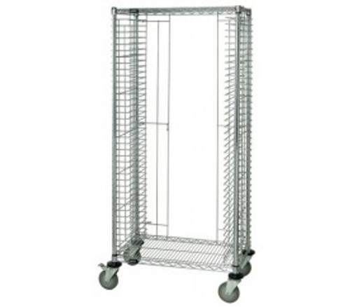 Quantum TC-39CO 30" W x 18" D x 69" H Chrome Plated Full Size Mobile Tray Cart