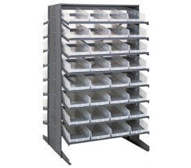 Quantum QPRD-108CL 36" W x 60" H 16 Slopped Shelves Double Sided Pick Rack