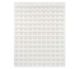 Quantum QLP-4861HC-220-165CL 48" L x 8" D x 61" H Oyster White Enamel 16 Gauge Steel Heavy-Duty Wall Mounted Louvered Panel