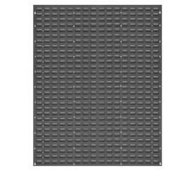 Quantum QLP-4861 48" L x 61" H Gray Enamel Coated 16 Gauge Steel Heavy-Duty Wall Mounted Louvered Panel