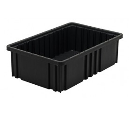 Quantum DG92050CO 16.5" L x 10.88" W x 5" H Black Dividable Grid Container