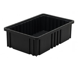 Quantum DG92050CO 16.5" L x 10.88" W x 5" H Black Dividable Grid Container
