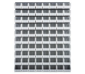 Quantum QLP-4861-230-80CL 48" L x 11" D x 61" H Gray Enamel Coated 16 Gauge Steel Heavy-Duty Wall Mounted Louvered Panel