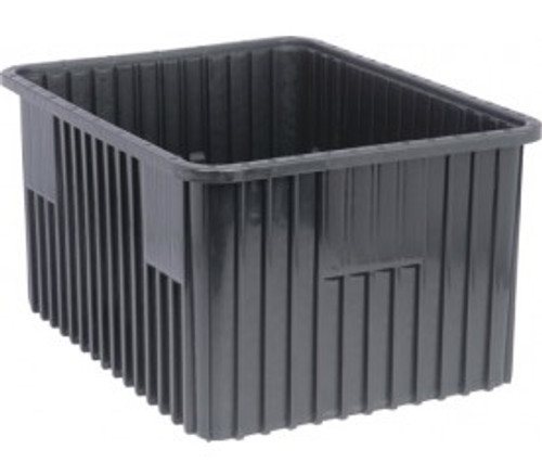 Quantum DG93120CO 22.5" L x 17.5" W x 12" H Black Dividable Grid Container