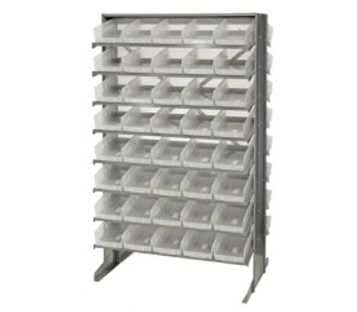 Quantum QPRD-102CL 36" W x 60" H 16 Slopped Shelves Double Sided Pick Rack