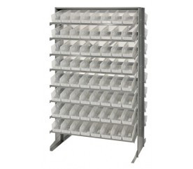 Quantum QPRD-101CL 36" W x 60" H 16 Slopped Shelves Double Sided Pick Rack