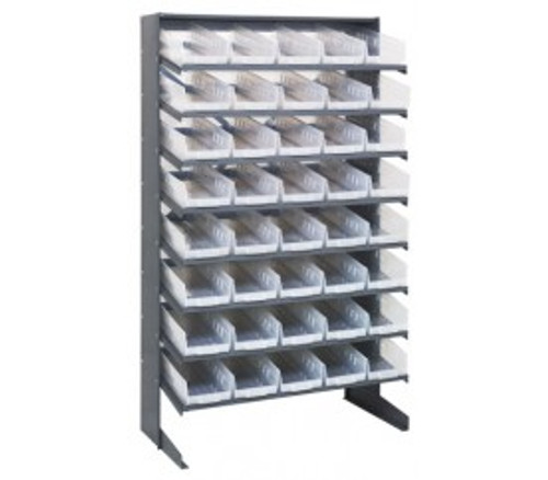 Quantum QPRS-104CL 36" W x 18" D x 60" H Sloped Single Sided Pick Rack