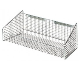 Quantum 1017HBC 125 Lbs. Chrome Plated Finish Partition Wall Hanging Basket