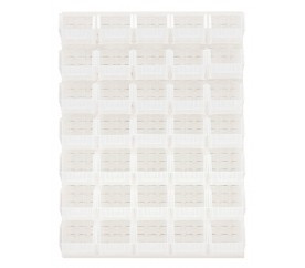 Quantum QLP-4861HC-240-35CL 48" L x 15" D x 61" H Oyster White Enamel 16 Gauge Steel Heavy-Duty Wall Mounted Louvered Panel