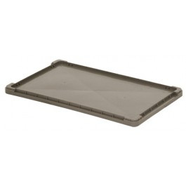 Quantum LID2415 Gray Polypropylene Tote Box Lid for Use with RSO02415-5, RSO02415-7 and RSO02415-9