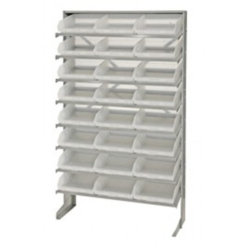 Quantum QPRS-109CL 36" W x 12" D x 60" H Sloped Single Sided Pick Rack