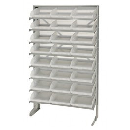 Quantum QPRS-109CL 36" W x 12" D x 60" H Sloped Single Sided Pick Rack