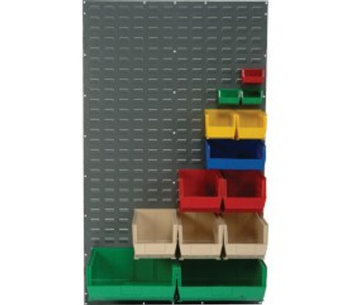 Quantum QLP-3661 36" L x 61" H Gray Enamel Heavy Duty 16 Ga. Steel Louvered Panel