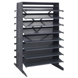 Quantum QPRD18-000 36" W x 36" L x 60" H Sloped Double Sided Pick Rack