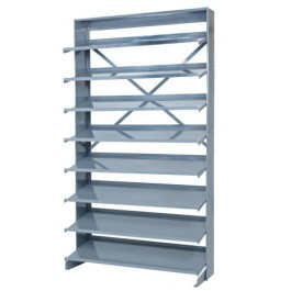 Quantum QPRS18-6 36" W x 18" D x 63.5" H Sloped Single Sided Pick Rack