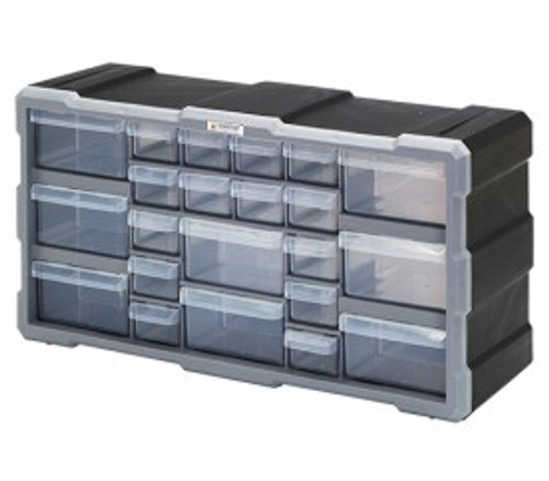 Quantum PDC-22BK 6.25" L x 19.5" W x 10" H Plastic Drawer Cabinet