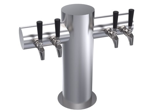 Krowne KMT-4S 4 Faucets Stainless Steel Countertop Krowne Max-T Style Tower