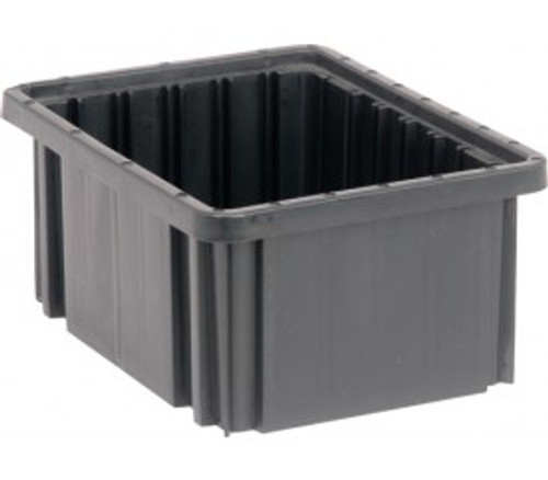 Quantum DG91050CO 11.88" L x 8.25" W x 5" H Black Dividable Grid Container