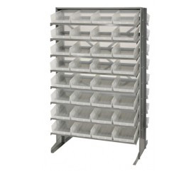 Quantum QPRD-107CL 36" W x 60" H 16 Slopped Shelves Double Sided Pick Rack