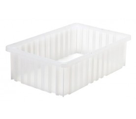 Quantum DG92050CL 16.5" L x 10.88" W x 5" H Clear Dividable Grid Container