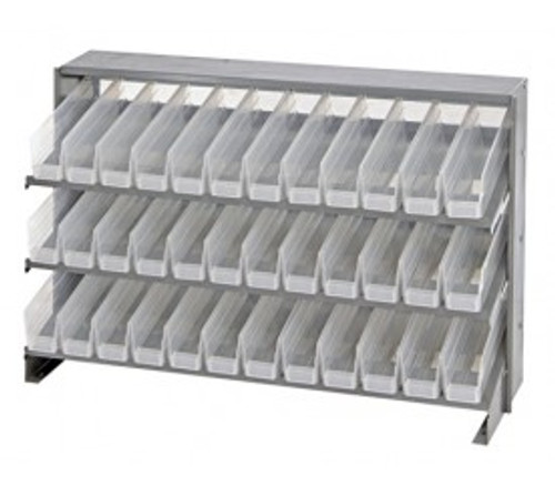 Quantum QPRHA-100CL 36" W x 12.5" L x 23" H Sloped Bench Style Pick Rack