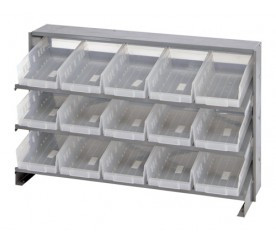 Quantum QPRHA-102CL 36" W x 12.5" L x 23" H Sloped Bench Style Pick Rack
