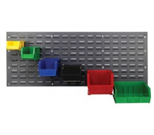 Quantum QLP-4819 48" L x 19" H Gray Enamel Coated 16 Gauge Steel Heavy-Duty Wall Mounted Louvered Panel