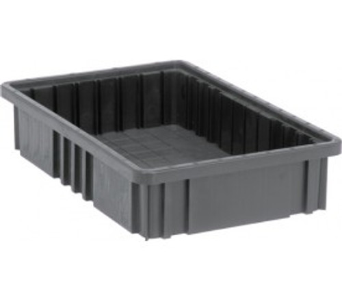 Quantum DG92035CO 16.5" L x 10.88" W x 3.5" H Black Dividable Grid Container