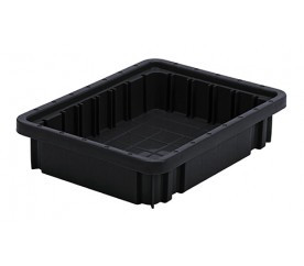 Quantum DG91025CO 11.88" L x 8.25" W x 2.5" H Black Dividable Grid Container