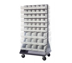 Quantum QMD-36H-230240CL 36" W x 30" D x 72" H Gray Enamel Coated Steel Louvered Rack