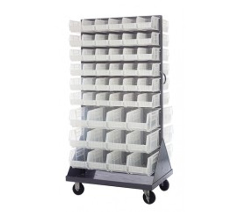 Quantum QMD-36H-230240CL 36" W x 30" D x 72" H Gray Enamel Coated Steel Louvered Rack