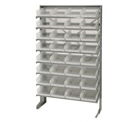 Quantum QPRS-107CL 36" W x 12" D x 60" H Sloped Single Sided Pick Rack