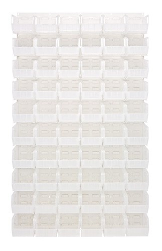 Quantum QLP-3661HC-230-60CL 36" L x 11" D x 61" H Oyster White Enamel 16 Gauge Steel Heavy-Duty Wall Mounted Louvered Panel
