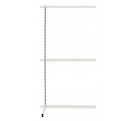 Quantum WS70-SS36ADHC 36" W x 26"D x 70" H White Finish Single Sided Partition Wall Add-On Unit