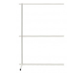 Quantum WS70-SS48ADHC 48" W x 26"D x 70" H White Finish Single Sided Partition Wall Add-On Unit