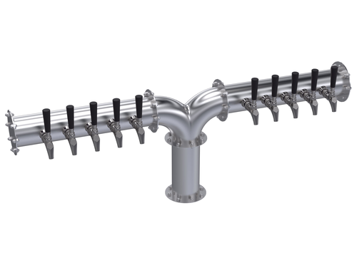 Krowne KPY-10S 10 Faucets Stainless Steel Countertop Krowne Pipe Y-Tower