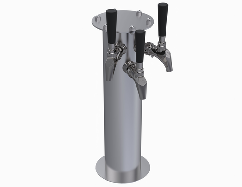 Krowne KF-3S 3 Faucets Stainless Steel Countertop Krowne Triple Faucet Frankenstein Tower