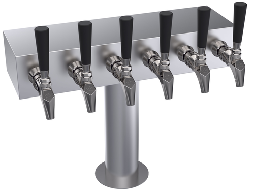 Krowne KTH-6S 6 Faucets Stainless Steel Countertop Krowne T-Head Tower