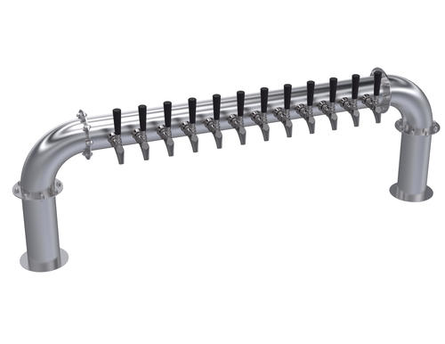 Krowne KPTP-12S 12 Faucets Stainless Steel Countertop Krowne Pass Through Pipe Tower