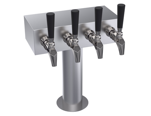 Krowne KTH-4S 4 Faucets Stainless Steel Countertop Krowne T-Head Tower