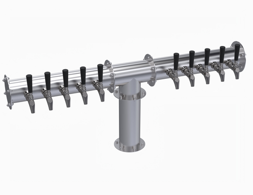 Krowne KPTH-10S 10 Faucets Stainless Steel Countertop Krowne Pipe T-Head Tower